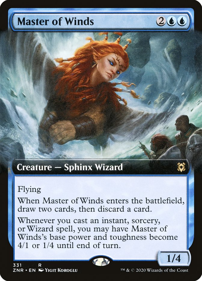 Master of Winds (Extended Art) [Zendikar Rising] | Good Games Modbury