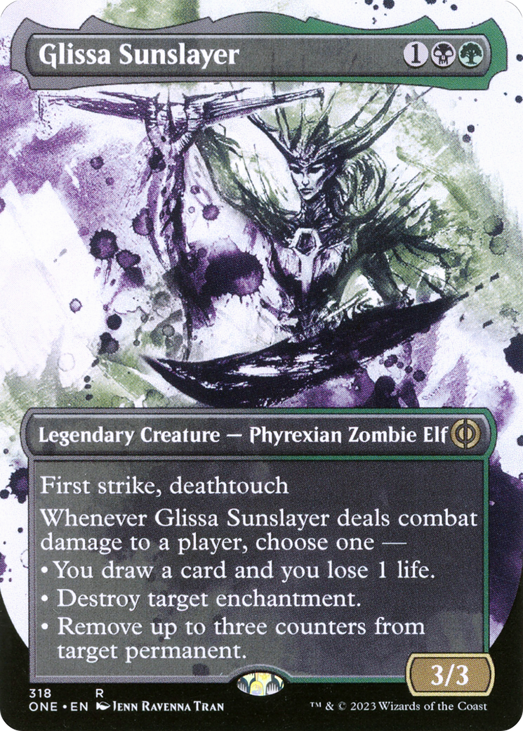 Glissa Sunslayer (Borderless Ichor) [Phyrexia: All Will Be One] | Good Games Modbury