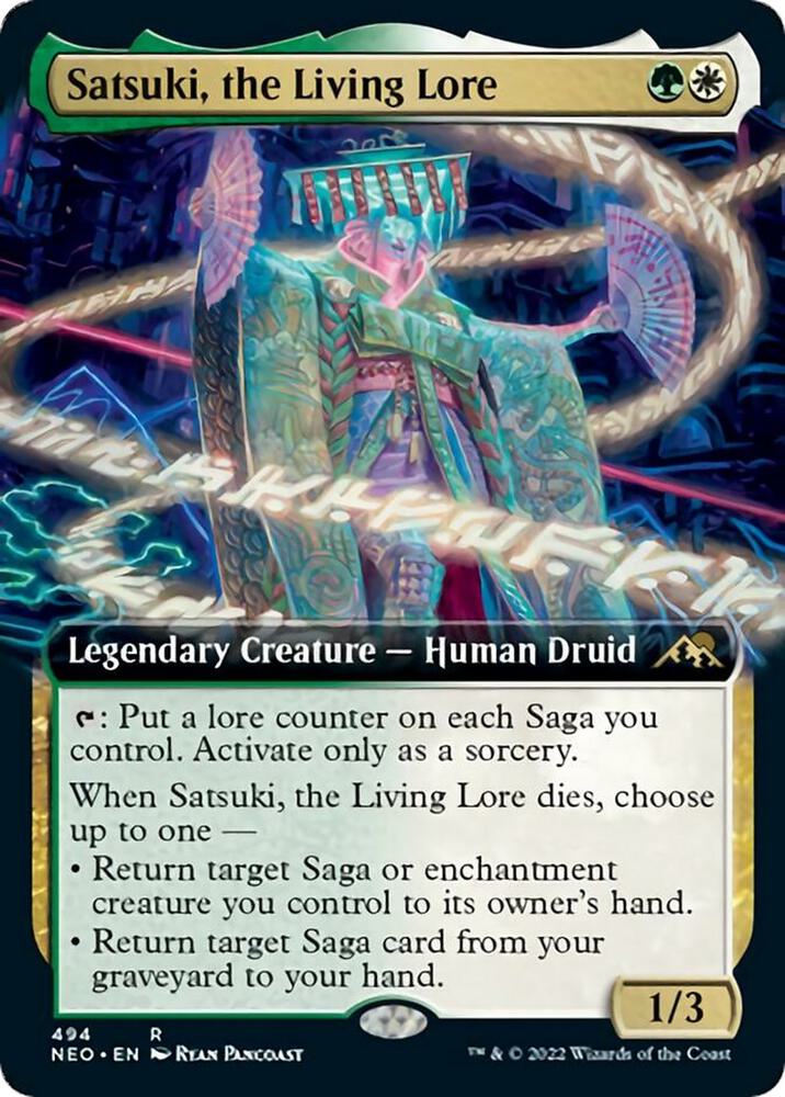 Satsuki, the Living Lore 494/302 (Kamigawa: Neon Dynasty)  - Extended Art | Good Games Modbury