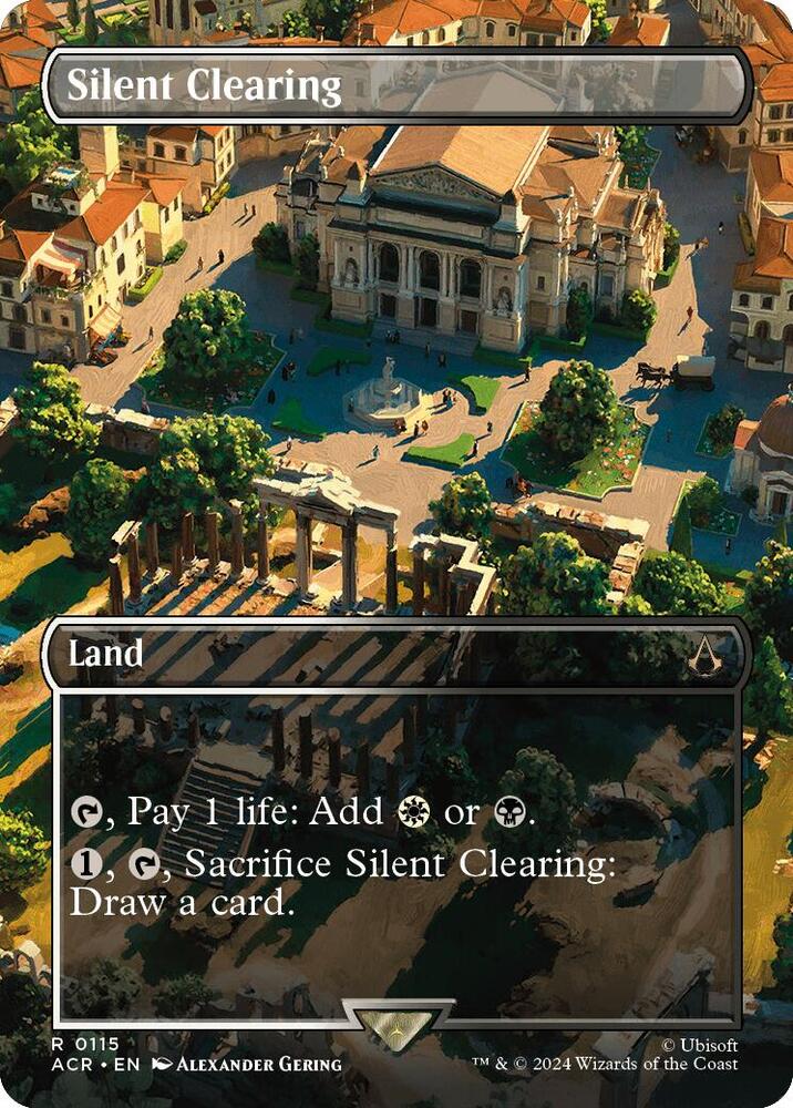 Silent Clearing 115 (Universes Beyond: Assassin's Creed)  - Borderless Foil | Good Games Modbury