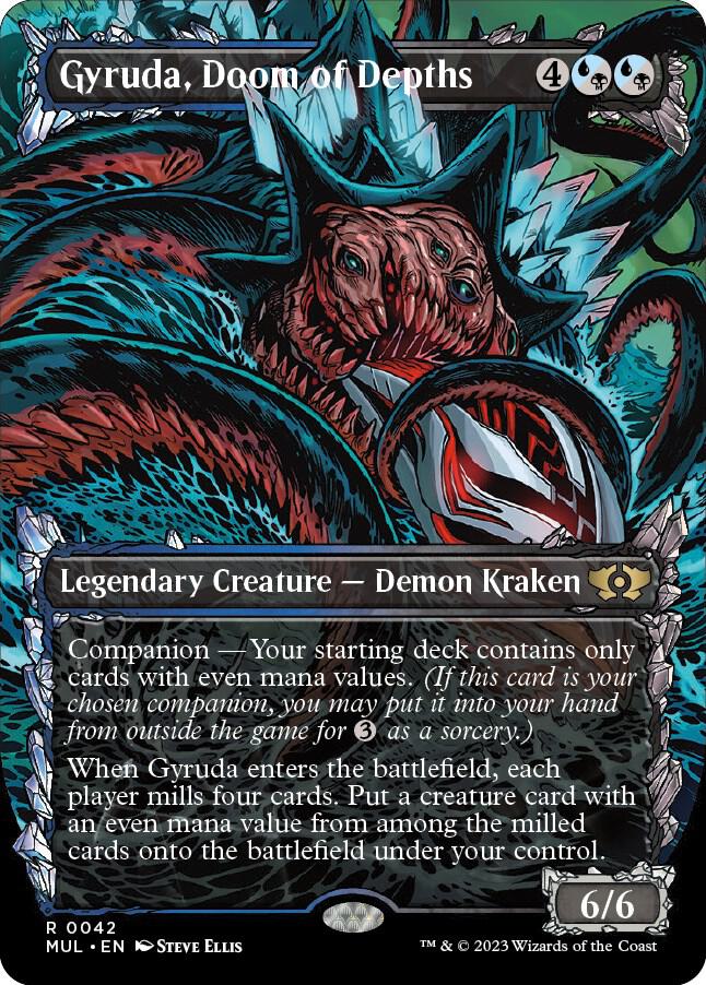 Gyruda, Doom of Depths 42/65 (March of the Machine: Multiverse Legends)  - Borderless Foil | Good Games Modbury
