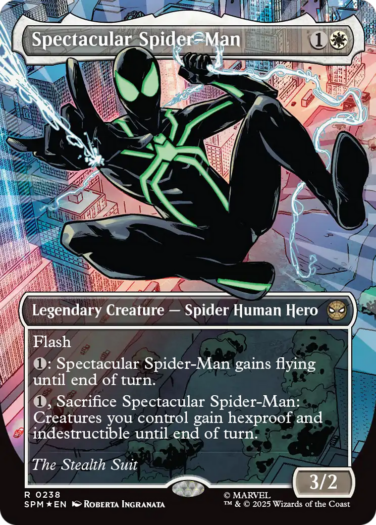 Spectacular Spider-Man (0238) (Borderless) (Textured Foil) [Marvel's Spider-Man] | Good Games Modbury