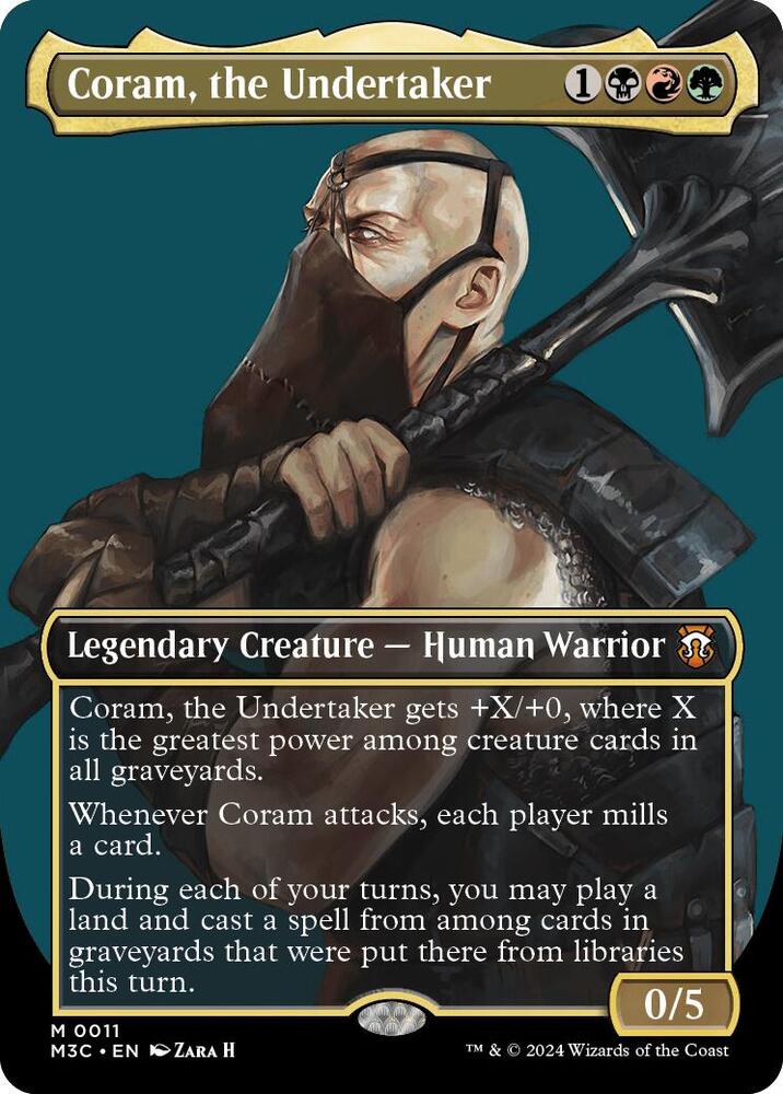 Coram, the Undertaker 11/411 (Commander: Modern Horizons 3)  - Borderless Foil | Good Games Modbury