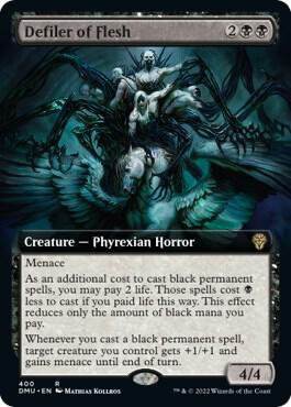 Defiler of Flesh Extended Art 400 (Dominaria United)  - Foil | Good Games Modbury