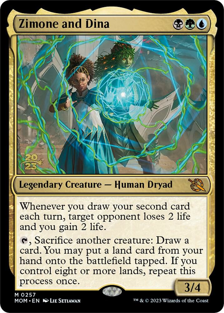 Zimone and Dina 257s/162 (Prerelease Cards)  - Foil | Good Games Modbury