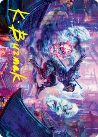 Thousand Faced Shadow Art Card Gold Stamped Signature 37 (Art Series: Kamigawa: Neon Dynasty)  | Good Games Modbury