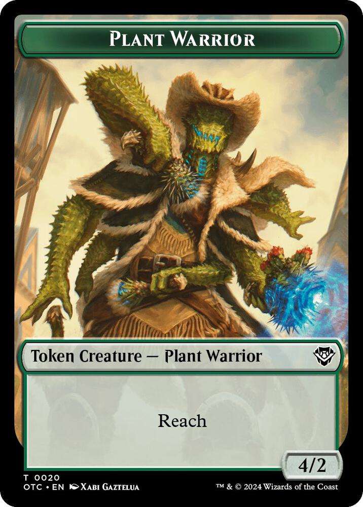 Plant Warrior Treasure Double Sided Token 20 // 18 (Commander: Outlaws of Thunder Junction)  | Good Games Modbury