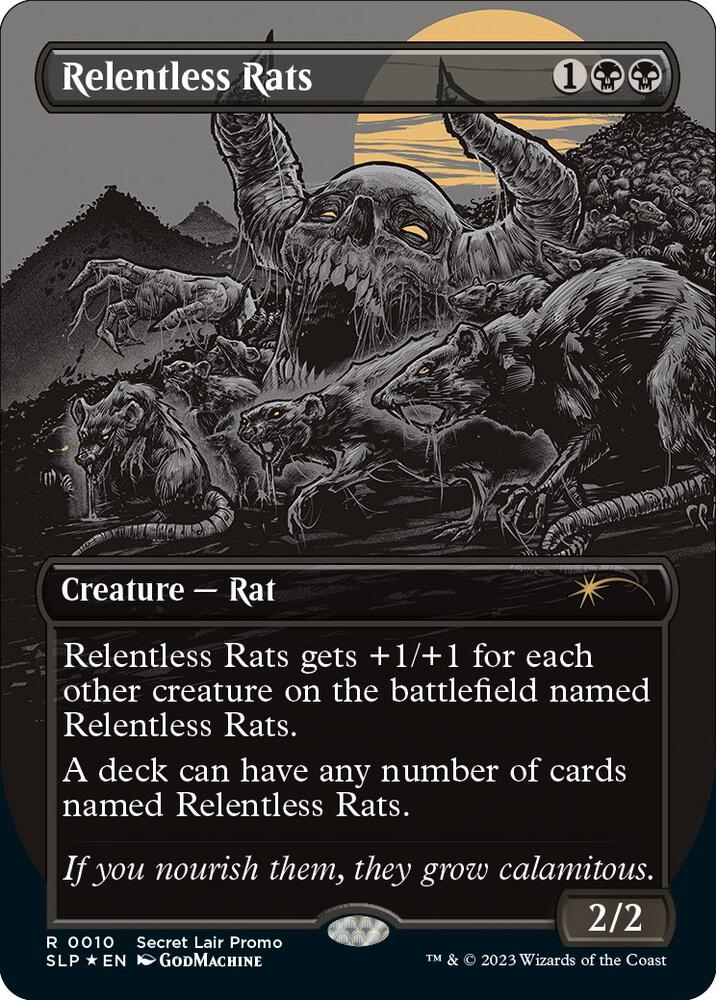 Relentless Rats 10/50 (Secret Lair Showdown)  - Borderless | Good Games Modbury
