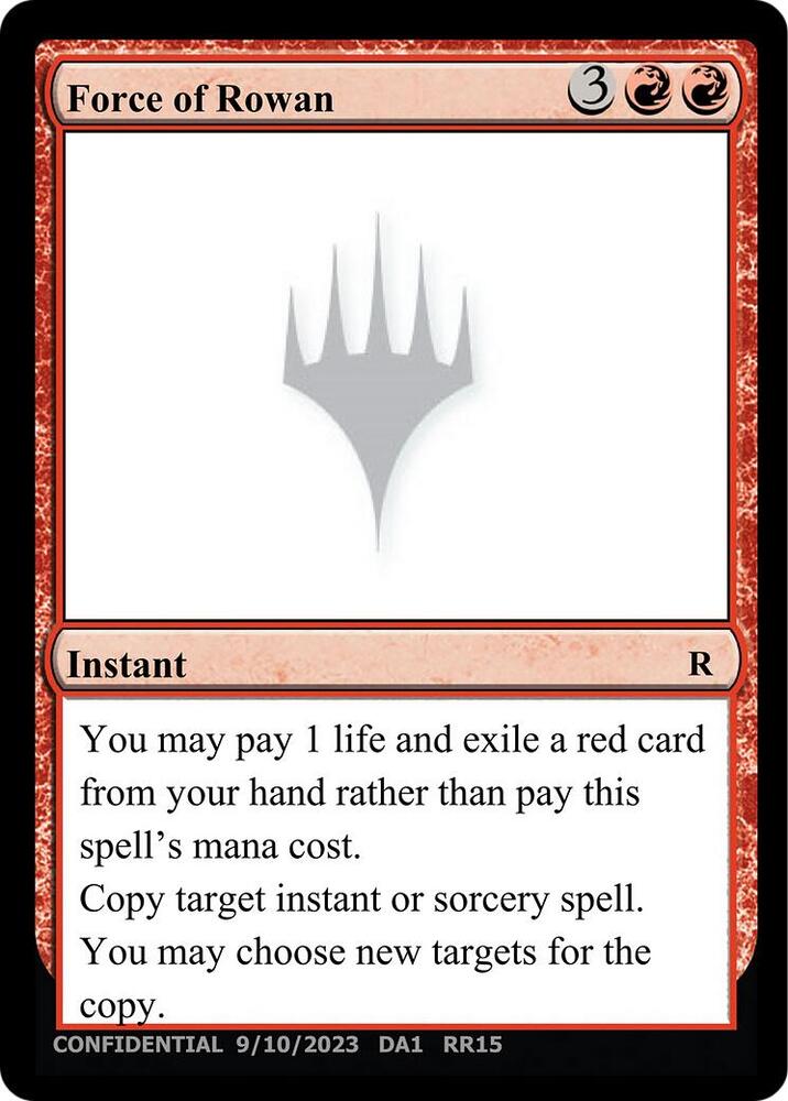 Force of Rowan RR15/477 (Un-Known Event Playtest Cards)  | Good Games Modbury