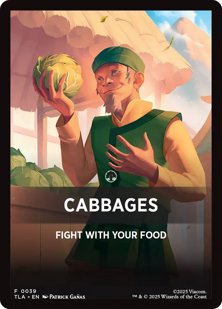 Cabbages Theme Card [Avatar: The Last Airbender Tokens] | Good Games Modbury