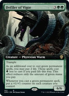 Defiler of Vigor Extended Art 412 (Dominaria United)  - Foil | Good Games Modbury