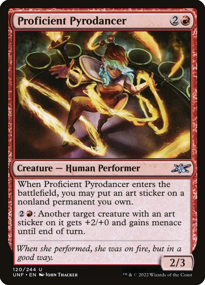 Proficient Pyrodancer 120/244 (Unfinity)  - Foil | Good Games Modbury