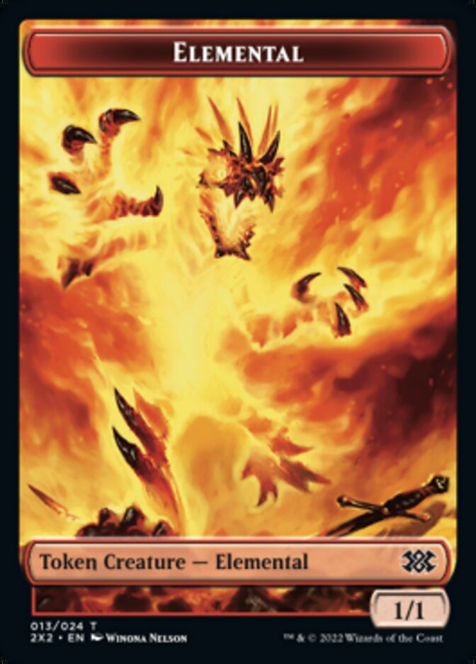 Elemental // Soldier Double-Sided Token [Double Masters 2022 Tokens] | Good Games Modbury