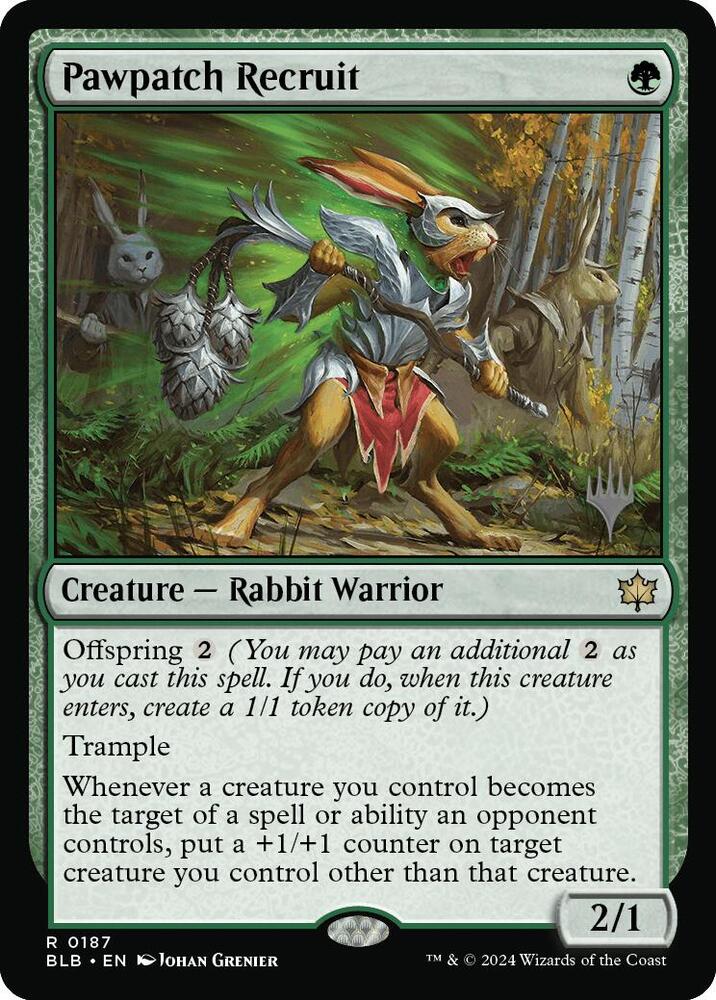 Pawpatch Recruit 187 (Promo Pack: Bloomburrow)  - Foil | Good Games Modbury