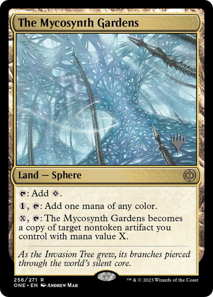 The Mycosynth Gardens 256 (Promo Pack: Phyrexia: All Will Be One)  | Good Games Modbury