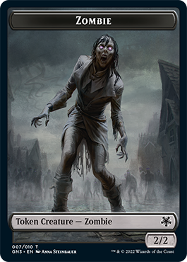 Zombie // Treasure Double-Sided Token [Game Night: Free-for-All Tokens] | Good Games Modbury