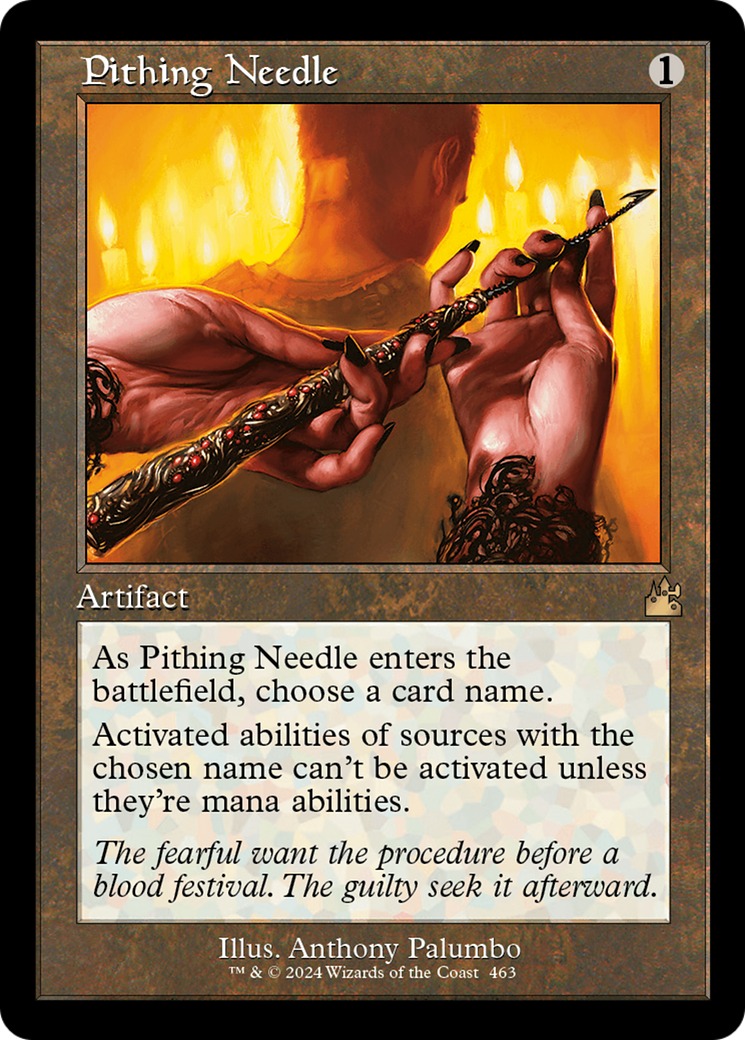 Pithing Needle (Retro Frame) [Ravnica Remastered] | Good Games Modbury