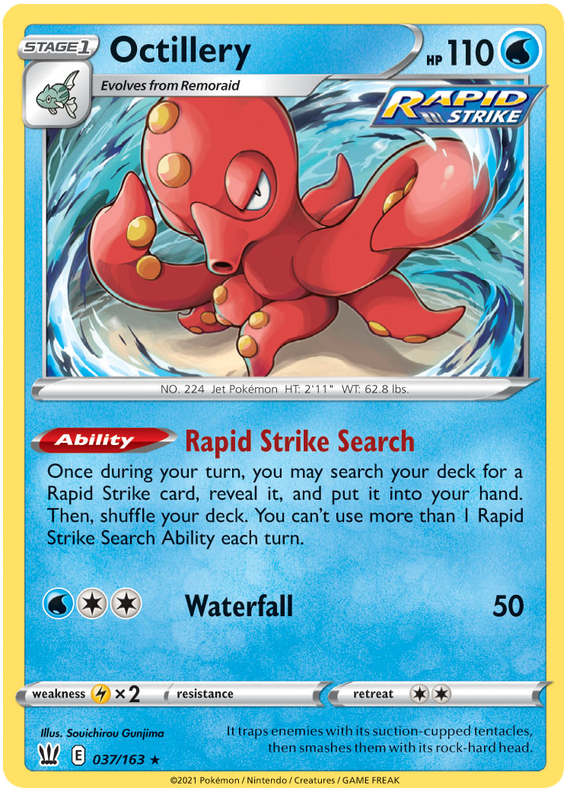 Octillery (037/163) (Theme Deck Exclusive) [Sword & Shield: Battle Styles] | Good Games Modbury