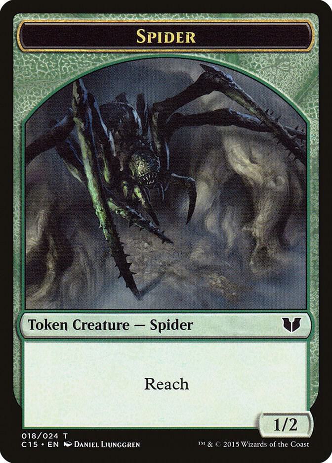 Spider Dragon Double Sided Token 18 // 9 (Commander 2015)  | Good Games Modbury