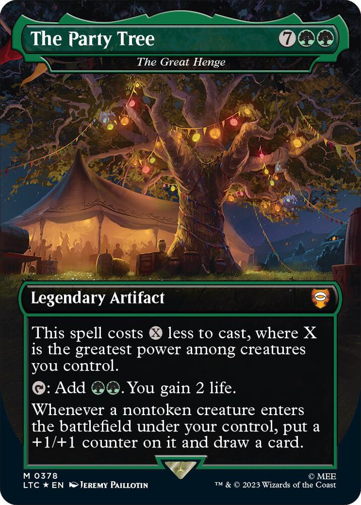 The Party Tree The Great Henge Borderless Surge Foil 378 (Commander: The Lord of the Rings: Tales of Middle-earth)  - Borderless Foil | Good Games Modbury