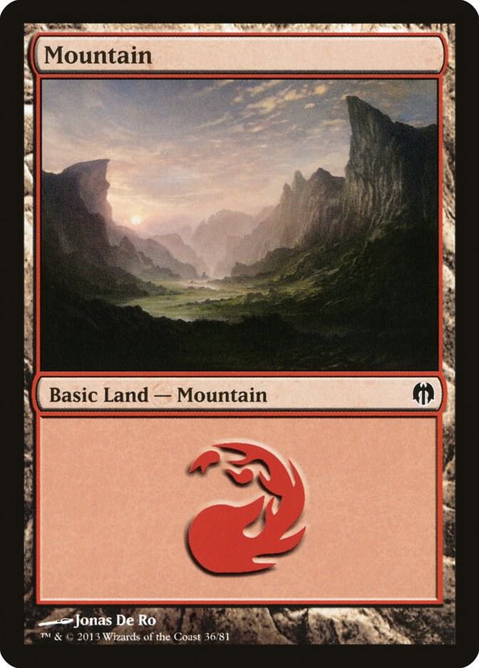Mountain 36/81 (Duel Decks: Heroes vs. Monsters)  | Good Games Modbury