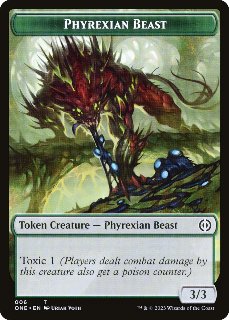 Phyrexian Beast Token [Phyrexia: All Will Be One Tokens] | Good Games Modbury