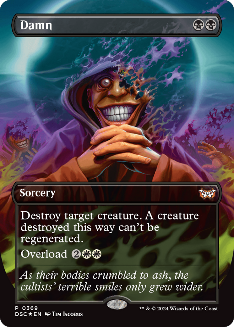 Damn (Borderless) [Duskmourn: House of Horror Commander] | Good Games Modbury