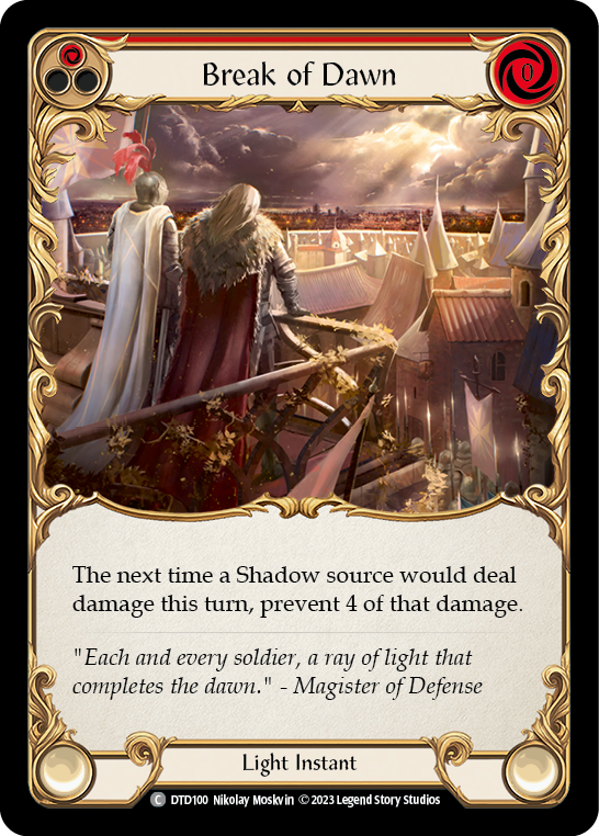 Break of Dawn (Red) [DTD100] (Dusk Till Dawn)  Rainbow Foil | Good Games Modbury