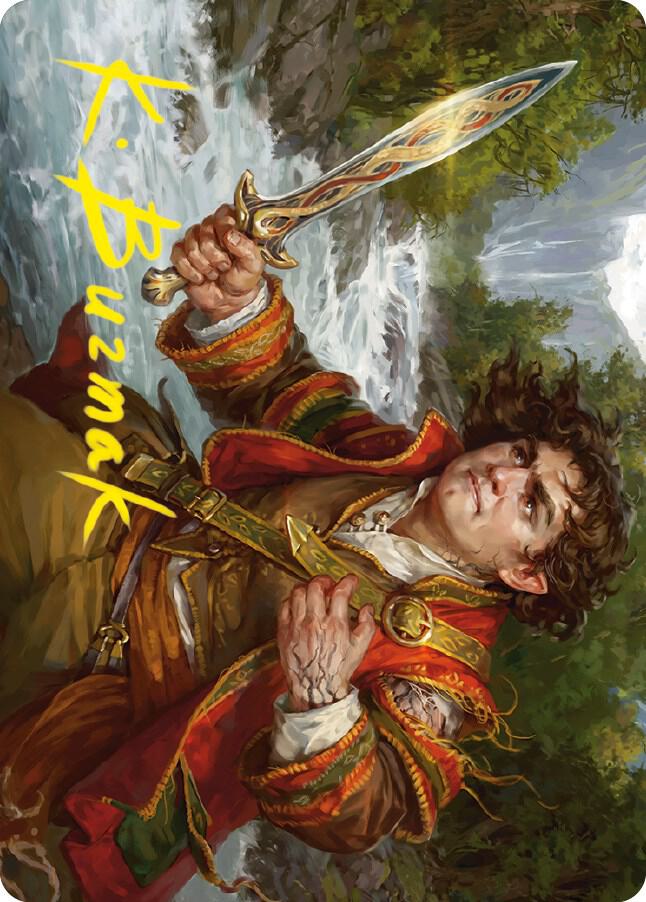 Frodo Baggins Art Card 16 81 Gold Stamped Signature 16 (Art Series: Universes Beyond: The Lord of the Rings: Tales of Middle-earth)  | Good Games Modbury