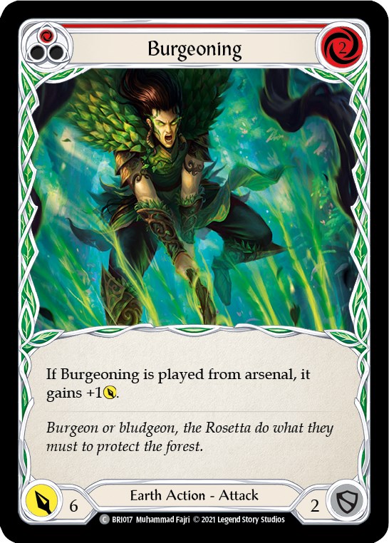 Burgeoning (Red) [BRI017] (Tales of Aria Briar Blitz Deck)  1st Edition Normal | Good Games Modbury