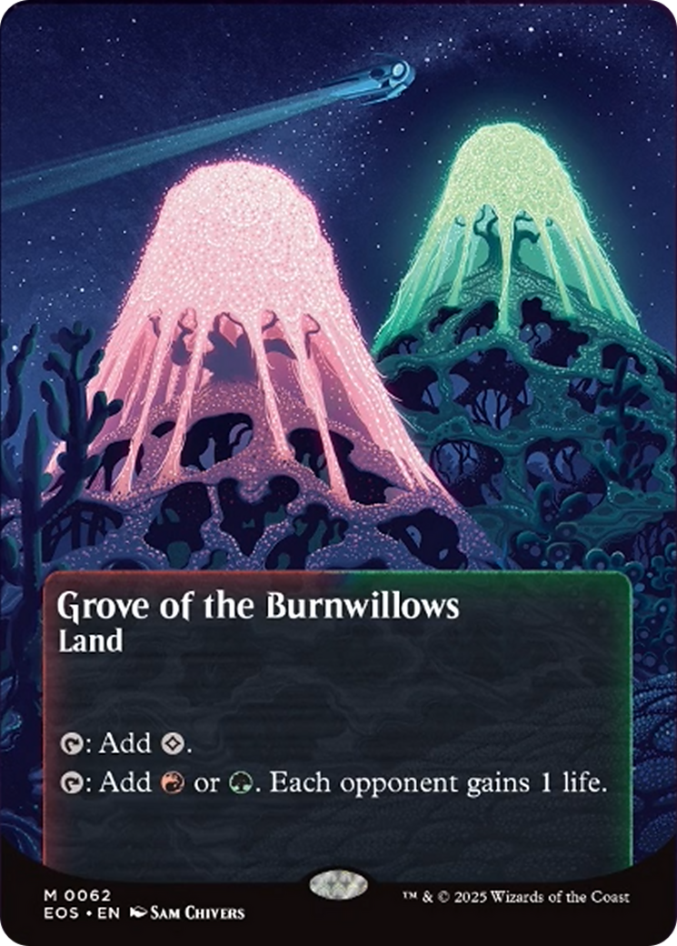 Grove of the Burnwillows (0062) (Borderless) [Edge of Eternities: Stellar Sights] | Good Games Modbury