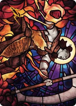 Garna Bloodfist of Keld Art Card Gold Stamped Signature 71 (Art Series: Dominaria United)  | Good Games Modbury