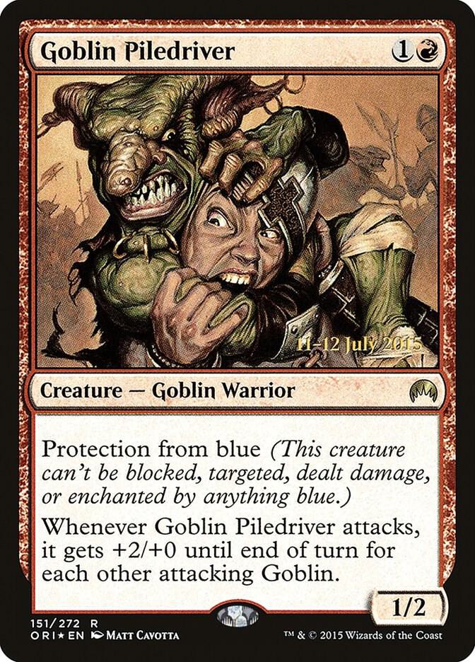 Goblin Piledriver 151s/54 (Prerelease Cards)  - Foil | Good Games Modbury