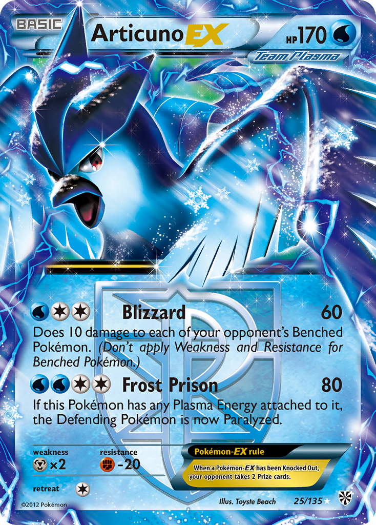 Articuno EX (25/135) [Black & White: Plasma Storm] | Good Games Modbury