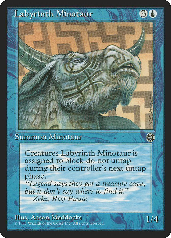 Labyrinth Minotaur (Zeki Flavor Text) [Homelands] | Good Games Modbury