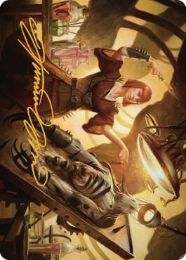Ashnod Flesh Mechanist Art Card Gold Stamped Signature 15 (Art Series: The Brothers' War)  | Good Games Modbury