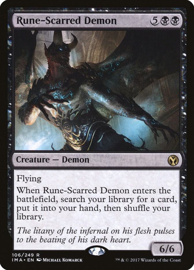 Rune-Scarred Demon 106/249 (Iconic Masters)  - Foil | Good Games Modbury
