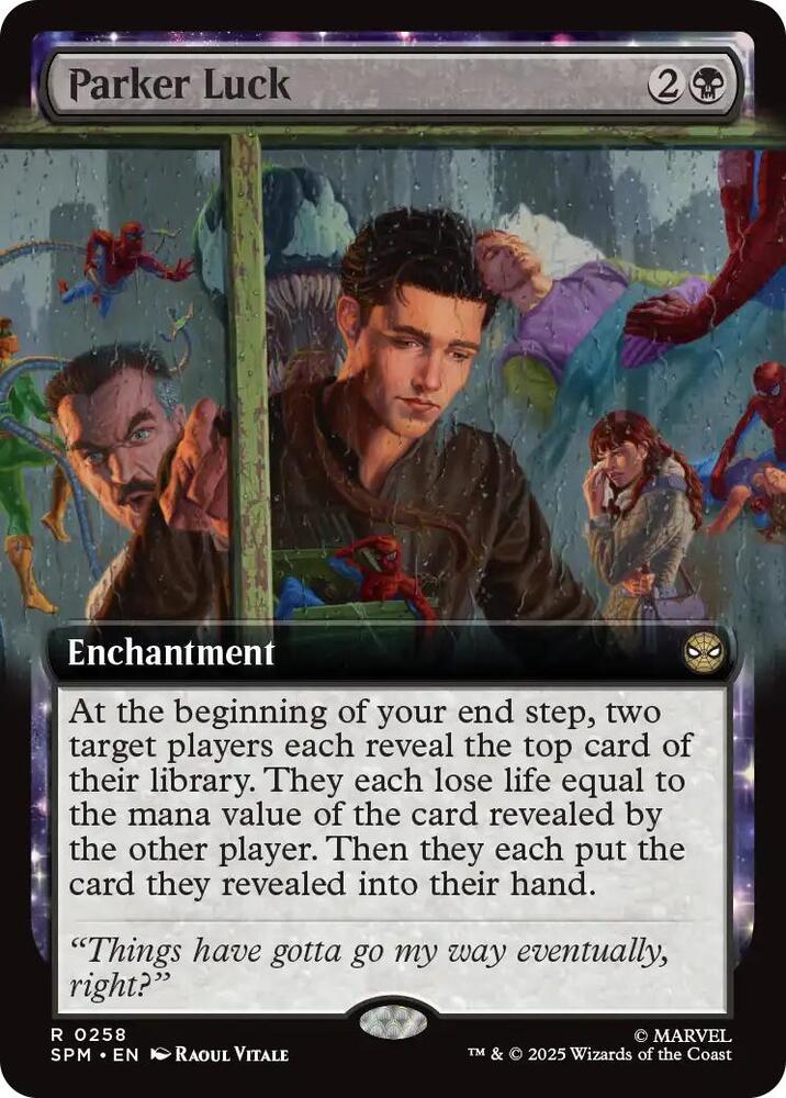 Parker Luck  258 (Marvel's Spider-Man)  - Extended Art Foil | Good Games Modbury