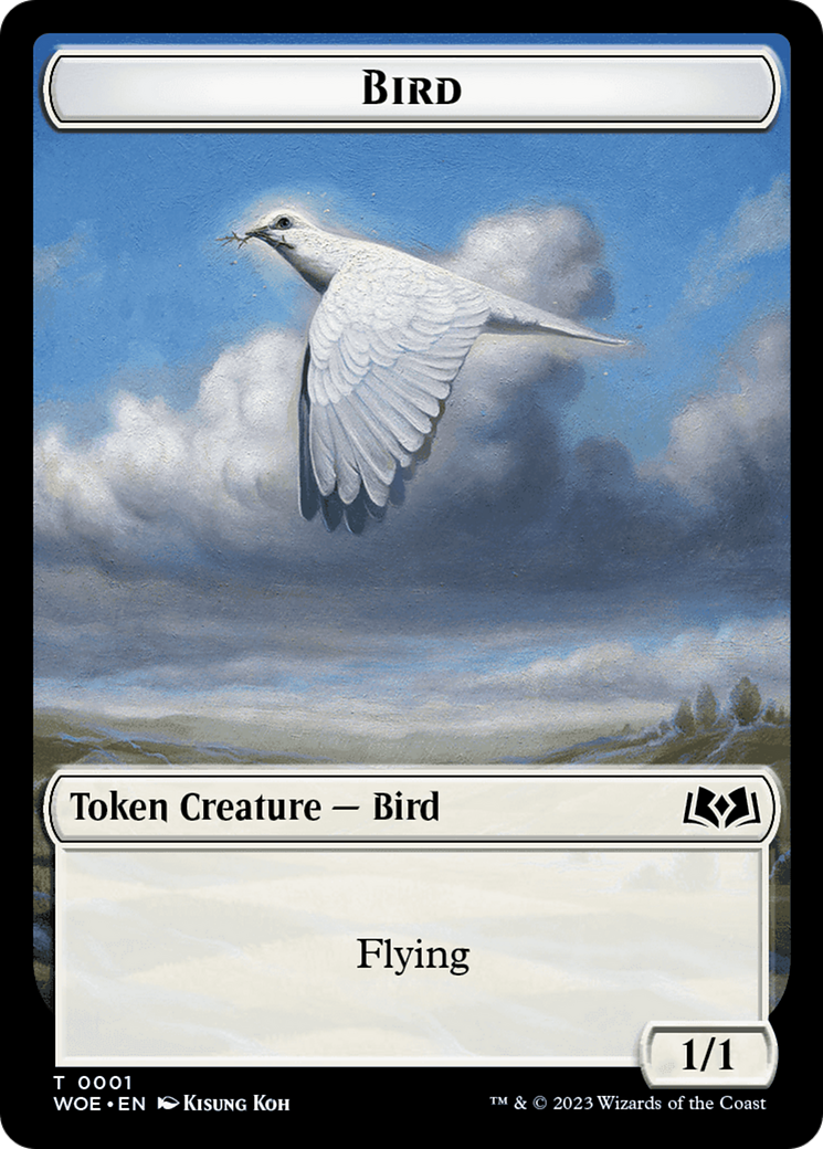 Bird // Food (0013) Double-Sided Token [Wilds of Eldraine Tokens] | Good Games Modbury