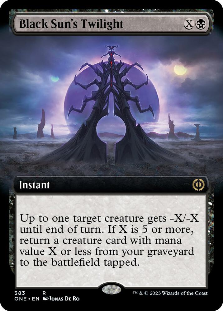 Black Sun's Twilight 383/271 (Phyrexia: All Will Be One)  - Extended Art | Good Games Modbury
