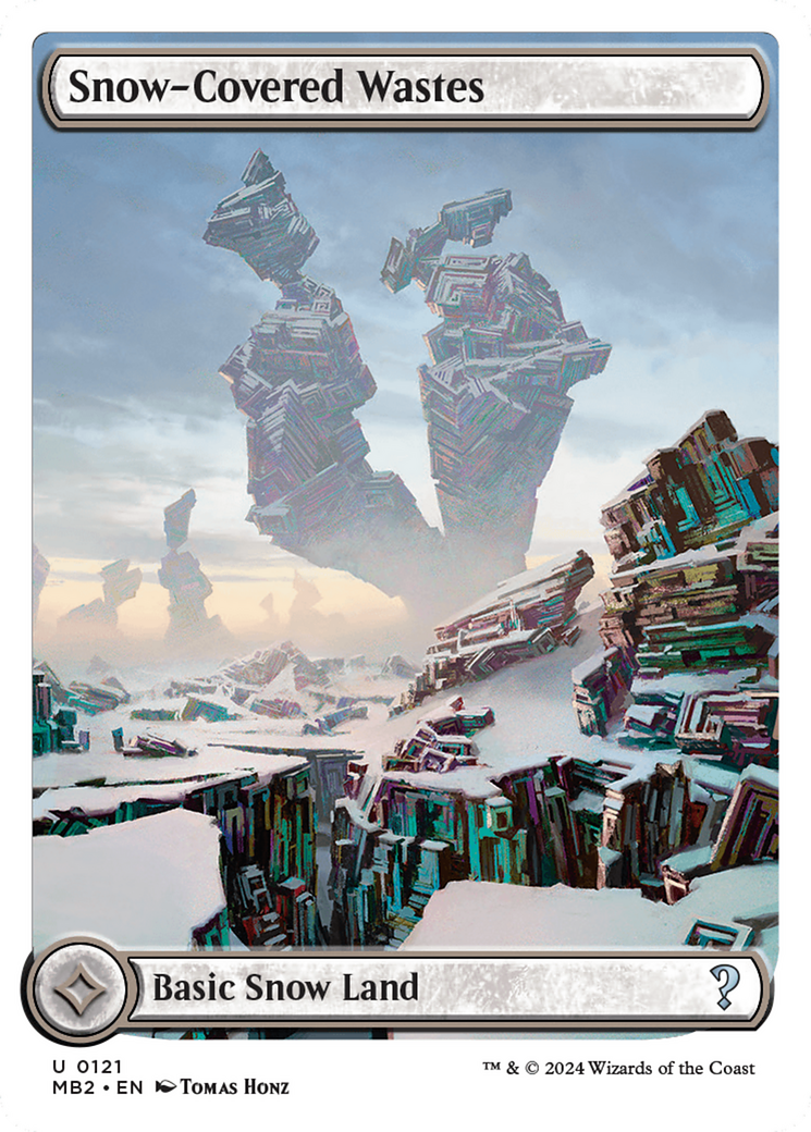 Snow-Covered Wastes (White Border) [Mystery Booster 2] | Good Games Modbury