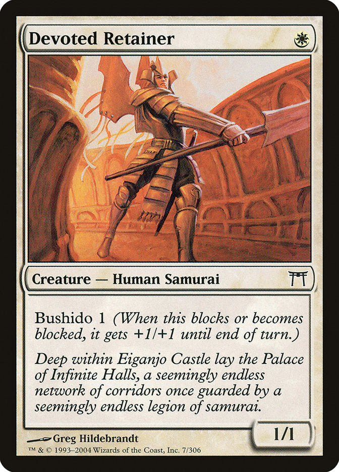 Devoted Retainer 7/306 (Champions of Kamigawa)  - Foil | Good Games Modbury