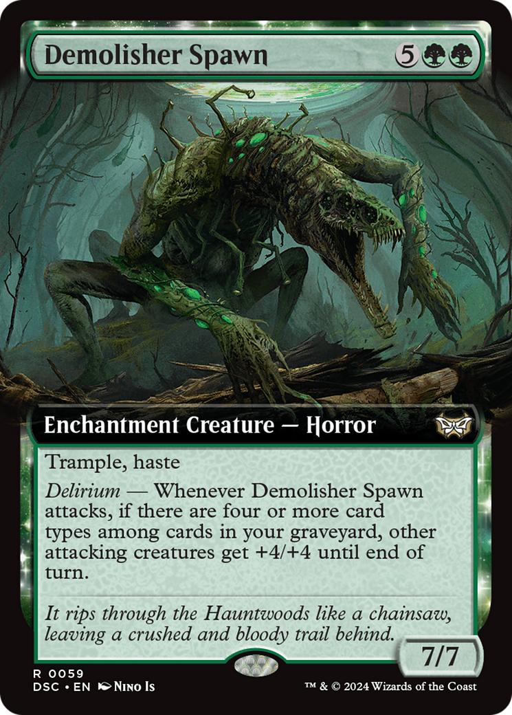 Demolisher Spawn (Extended Art) [Duskmourn: House of Horror Commander] | Good Games Modbury