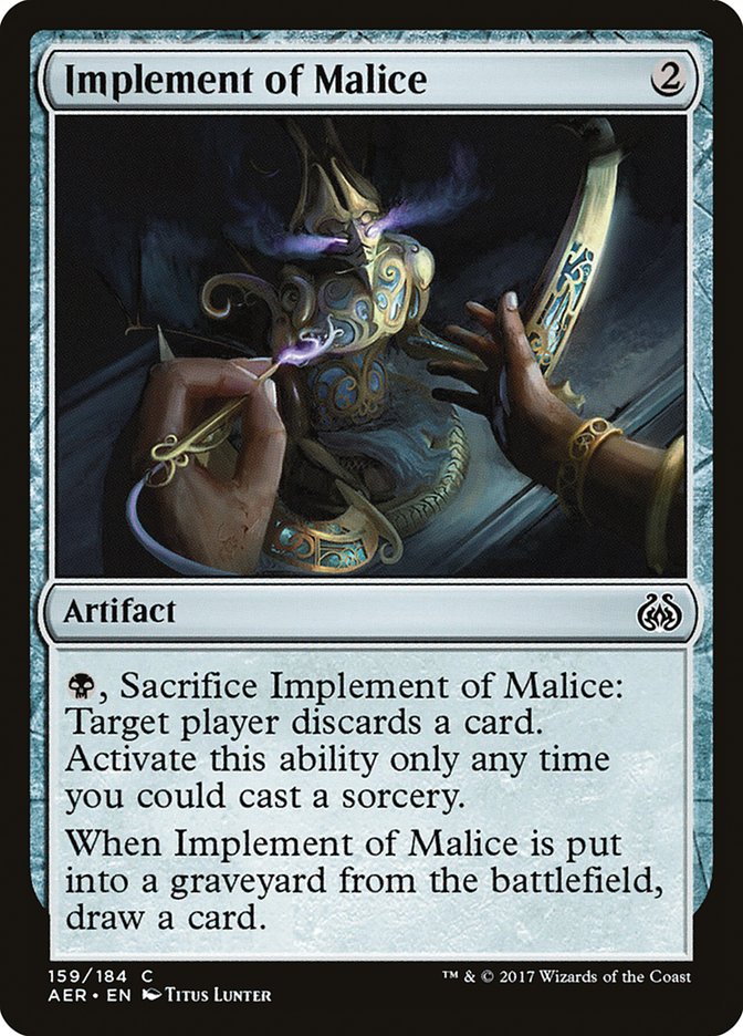 Implement of Malice 159/184 (Aether Revolt)  | Good Games Modbury