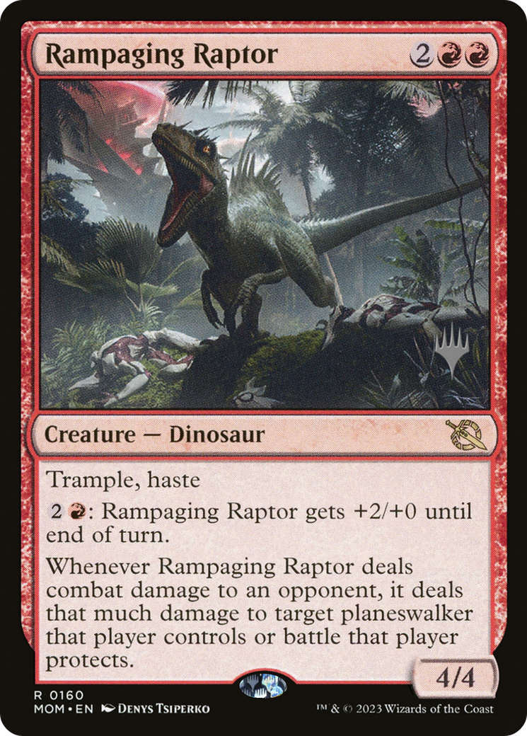 Rampaging Raptor (Promo Pack) [March of the Machine Promos] | Good Games Modbury