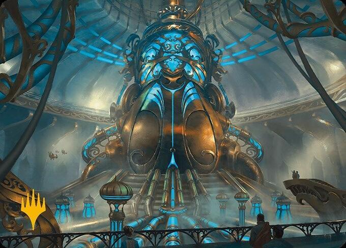 Aether Refinery Art Card Gold Stamped Planeswalker Symbol 30 (Art Series: Modern Horizons 3)  | Good Games Modbury