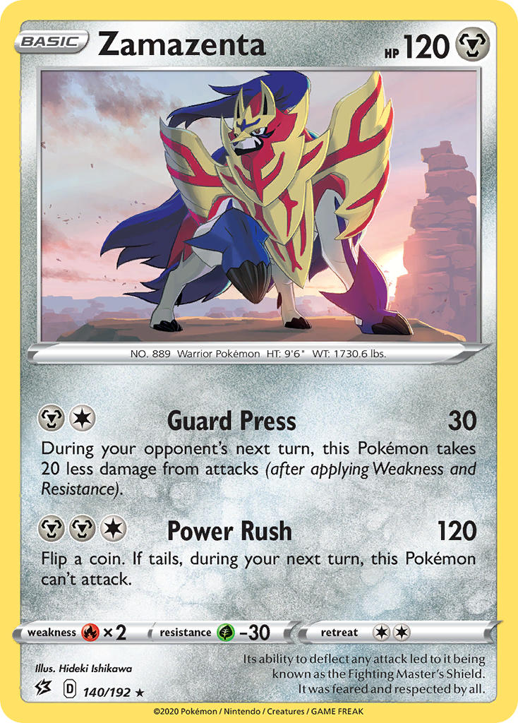 Zamazenta (140/192) (Cracked Ice Holo) (Theme Deck Exclusive) [Sword & Shield: Rebel Clash] | Good Games Modbury