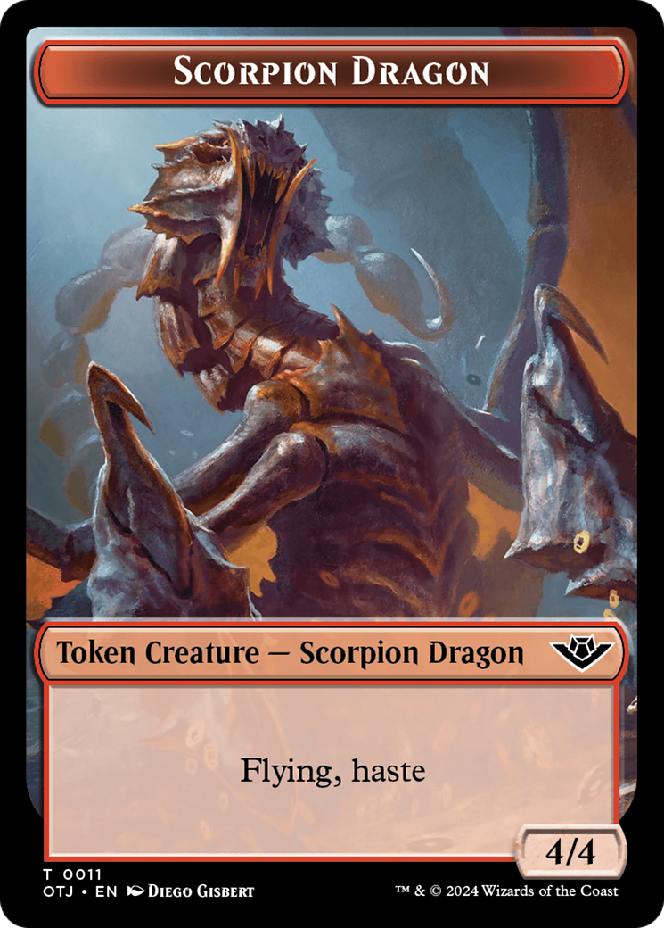 Scorpion Dragon // Plot Double-Sided Token [Outlaws of Thunder Junction Tokens] | Good Games Modbury