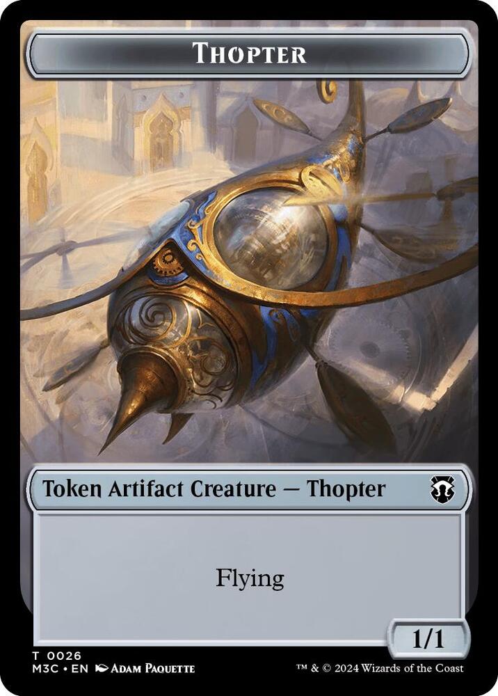 Thopter Copy Double Sided Token 26 // 1 (Commander: Modern Horizons 3)  - Ripple Foil | Good Games Modbury