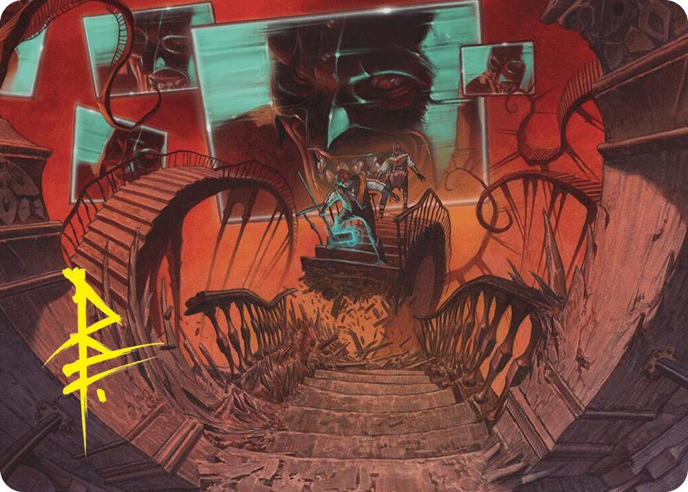Lets Play a Game Art Card Gold Stamped Signature 8 (Art Series: Duskmourn: House of Horror)  | Good Games Modbury
